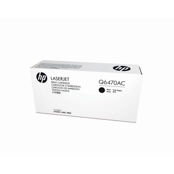 HP 501A (Q6470AC) Black Original LaserJet Toner Cartridge (6000 Yield)