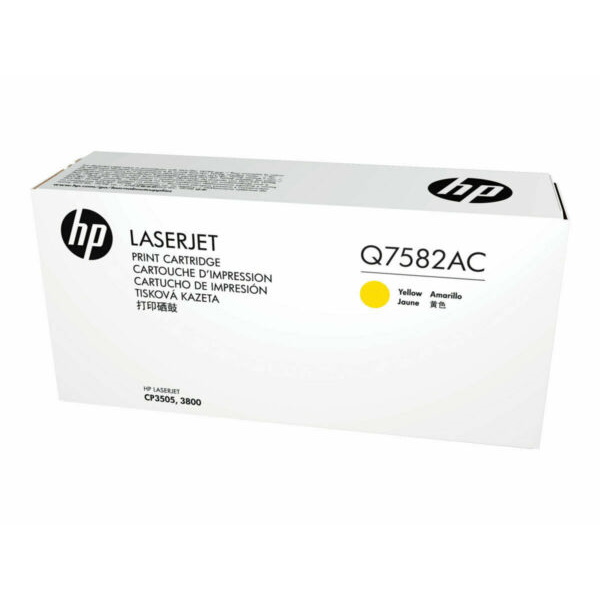 HP 503A (Q7582AC) Yellow Original LaserJet Toner Cartridge (6000 Yield)