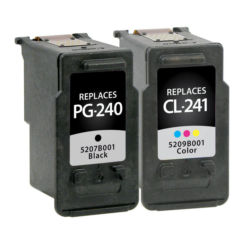 Canon Remanufactured Black, Color Ink Cartridges for Canon PG-240/CL-241