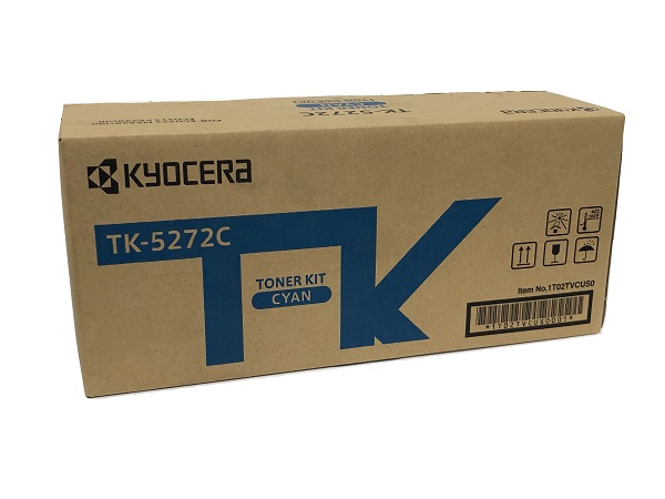 Kyocera Genuine OEM TK-5272C Cyan Toner Cartridge (1T02TVCUS0) 6K YLD