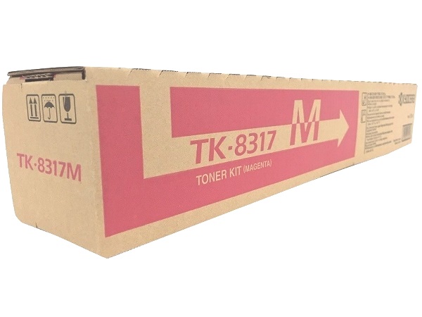 Kyocera Mita Genuine OEM TK8317M (TK-8317M) Magenta Toner Cartridge (6K YLD) (1T02MYBUS0)