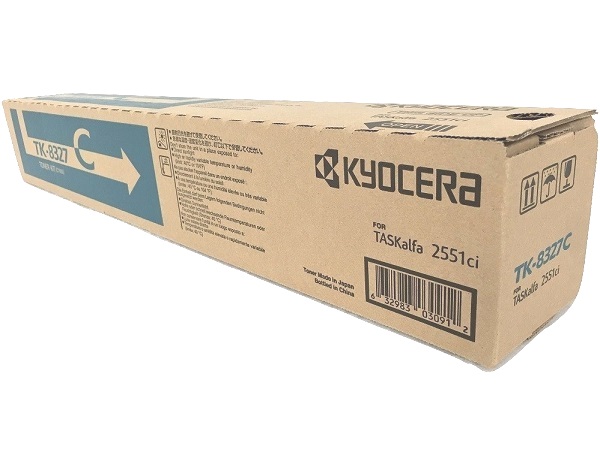 Kyocera Genuine OEM TK-8327C (1T02NPCUS0) Cyan Toner Cartridge (12K YLD)