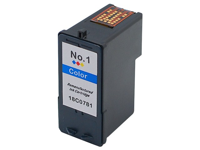 Tri-Color Inkjet Cartridge compatible with the Lexmark (Lexmark#1) 18C0781
