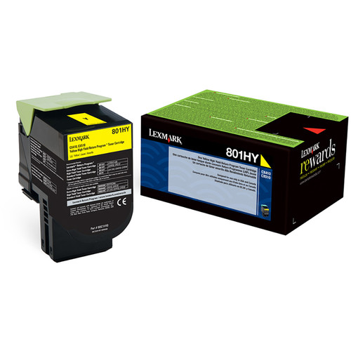 Lexmark 80X Original High Yield Laser Toner Cartridge - Yellow Pack