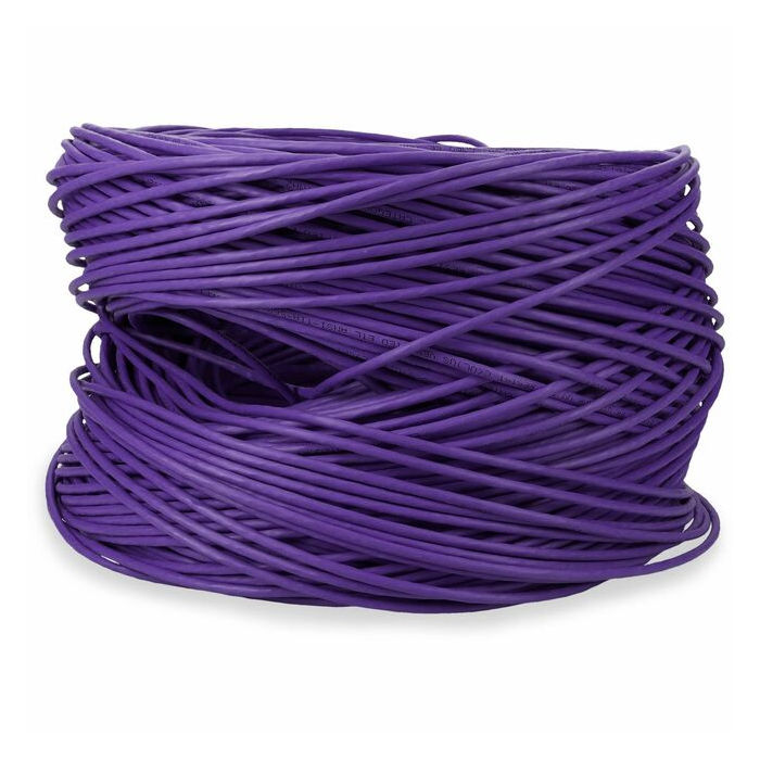 AddOn 1000ft non-terminated Purple Cat5E Straight UTP PVC Copper Patch Cable