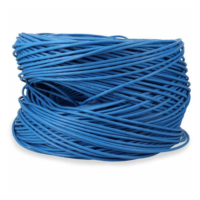 AddOn 1000ft non-terminated Blue Cat5E Straight UTP PVC Copper Patch Cable
