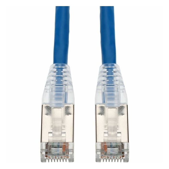 AddOn 15ft RJ-45 (Male) to RJ-45 (Male) Shielded Straight Blue Cat6A STP PVC Copper Patch Cable