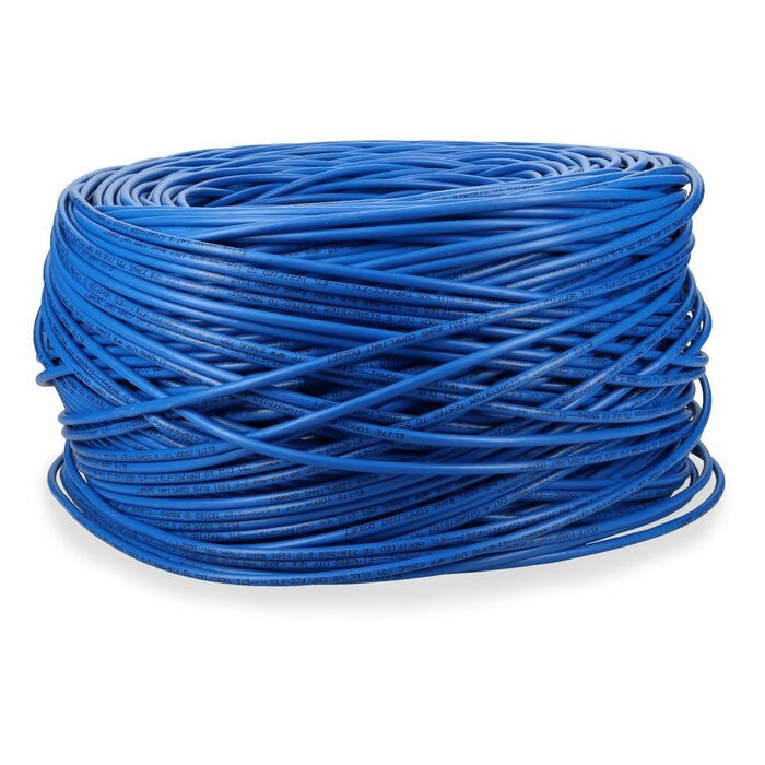 AddOn 1000ft Non-Terminated Blue Cat6 UTP Plenum-Rated Solid Copper Patch Cable