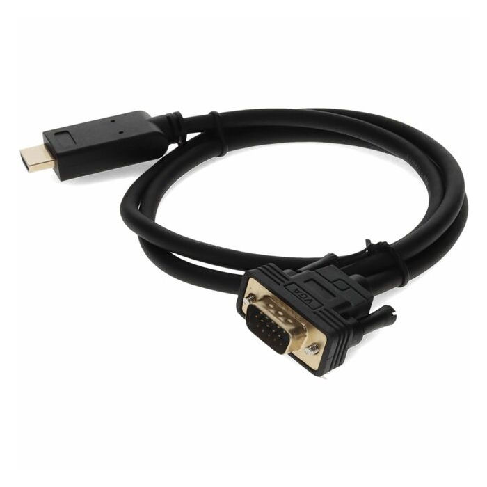 AddOn 6ft HDMI 1.3 Male to VGA Male Black Cable For Resolution Up to 1920x1200 (WUXGA)