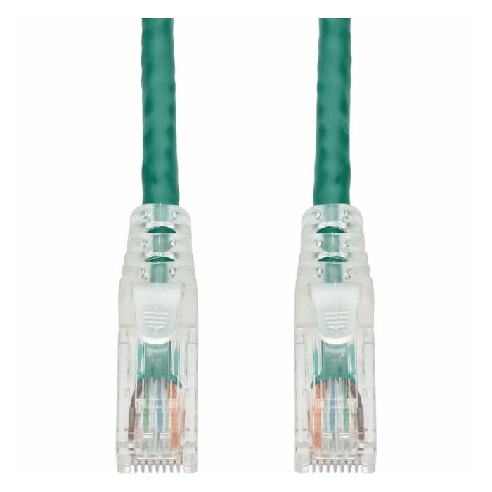 AddOn 10ft RJ-45 (Male) to RJ-45 (Male) Green Microboot, Snagless Cat6A UTP PVC TAA Compliant Stranded Copper Patch Cable
