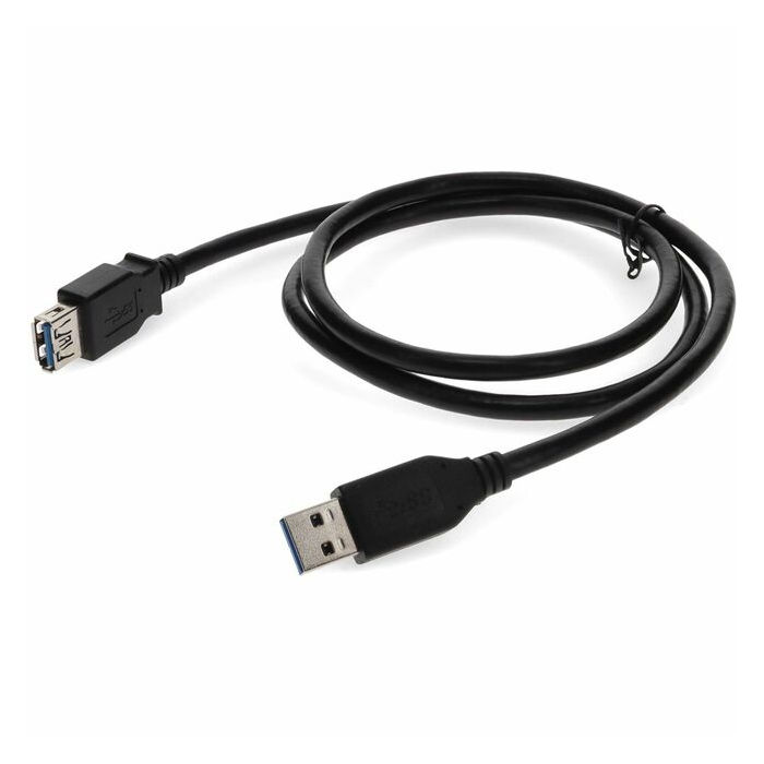 AddOn 15ft USB 3.0 (A) Male to Female Black Cable