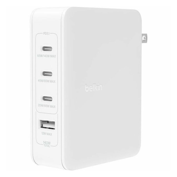 Belkin BOOST↑CHARGE PRO 140W 4-Port GaN Wall Charger