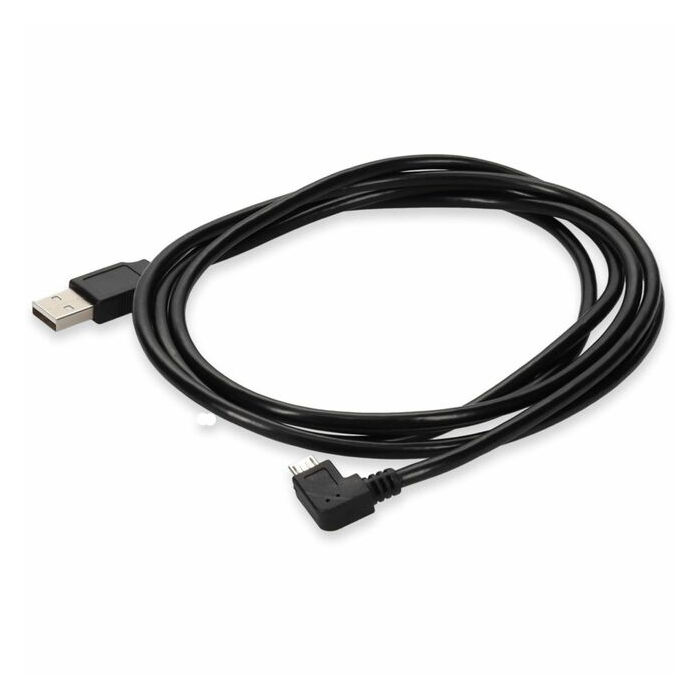 AddOn 6ft USB 2.0 (A) Male to Micro-USB 2.0 (B) Left-Angle Male Black Cable