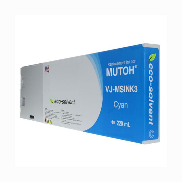 Compatible Cyan Wide Format Inkjet Cartridge for Mutoh VJ-MSINK3A-CY220