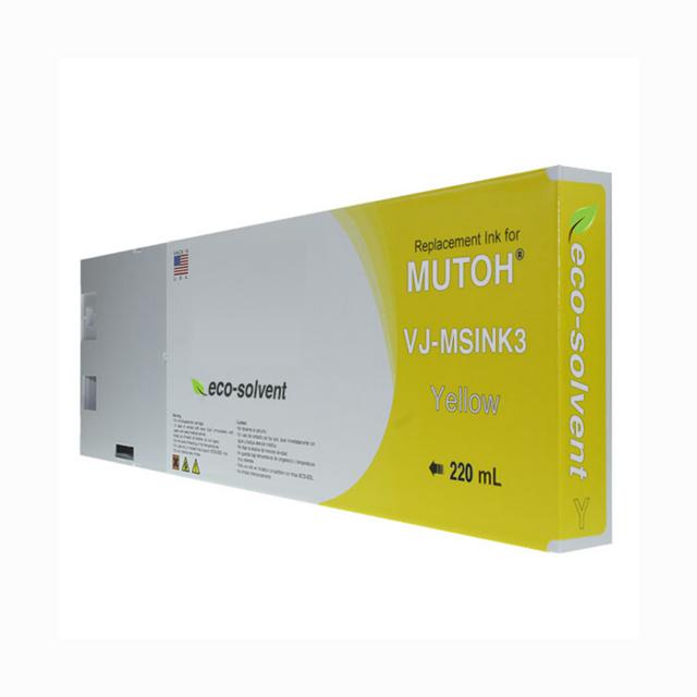 Compatible Yellow Wide Format Inkjet Cartridge for Mutoh VJ-MSINK3A-YE220