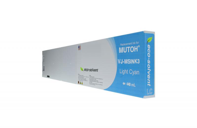 Compatible Light Cyan Wide Format Inkjet Cartridge for Mutoh VJ-MSINK3-LC440