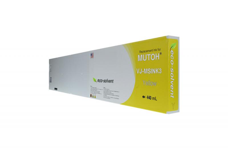 Compatible Yellow Wide Format Inkjet Cartridge for Mutoh VJ-MSINK3-YE440