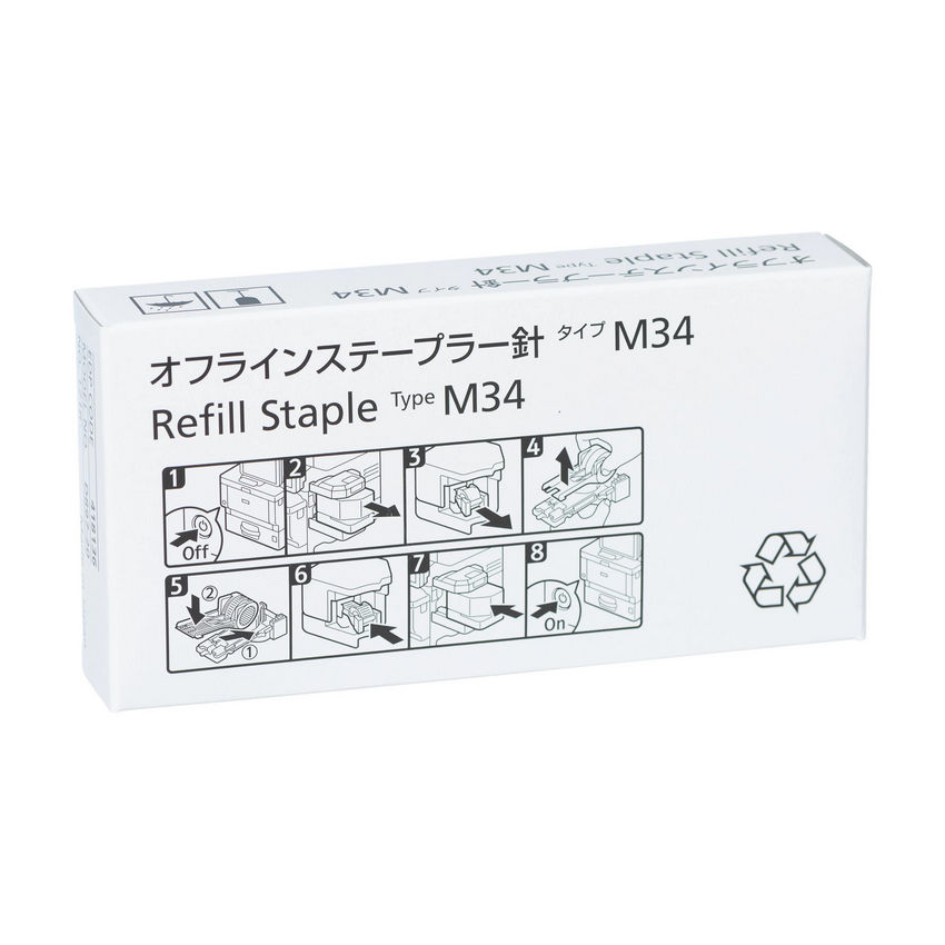 Ricoh 418136 Staple Refill Type M34 for Offline Stapler Type M34  5 - Crtgs; 1,000 Staples per Cartridge