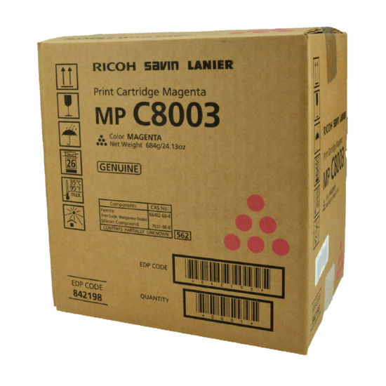 Ricoh 842198 Print Cartridge Magenta MP C8003  1 - 684g Bottle