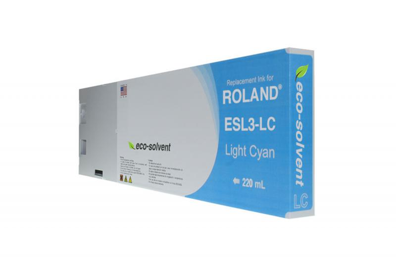 Compatible Light Cyan Wide Format Inkjet Cartridge for Roland ESL3-LC