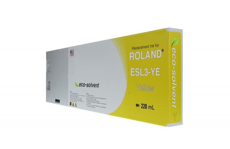 Compatible Yellow Wide Format Inkjet Cartridge for Roland ESL3-YE