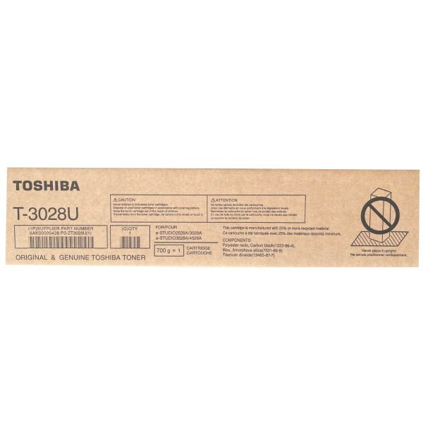 OEM Toshiba T-3028U (T3028U) Toner Cartridge, Black
